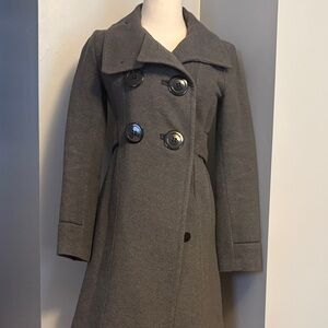 Soia & Kyo Charcoal Double-Breasted Pea Coat